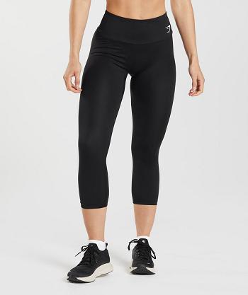 Dámské Legíny Gymshark Tréninková 7/8 Černé | CZ 4026PJJ